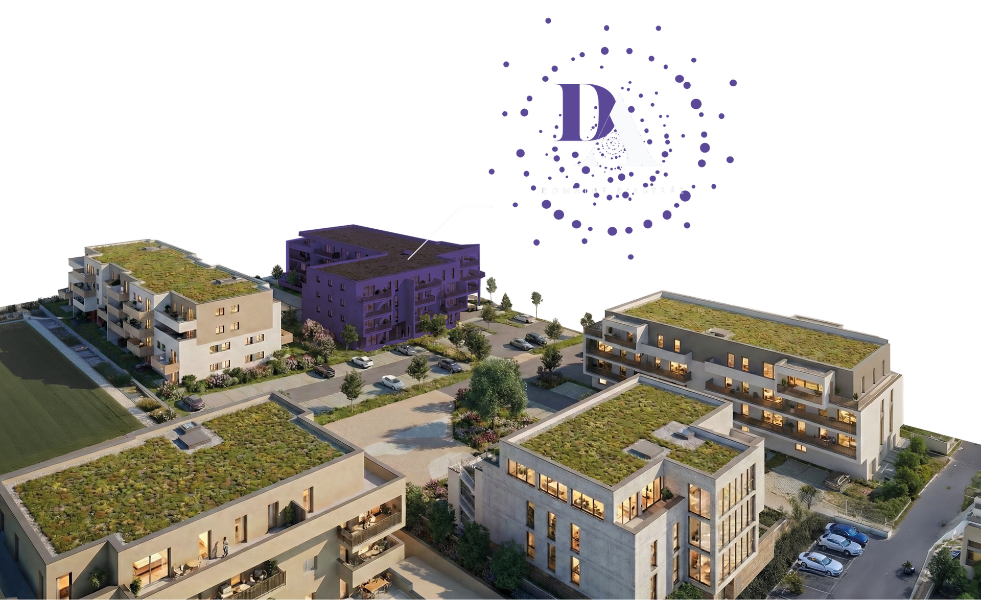 Coeur de Longlaville - Fond avec logo domaine d'Astrée